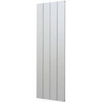 Ignite 1800mm x 558mm 4385BTU Matt Chrome Vertical Designer Radiator (7280F)