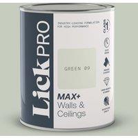 LickPro Max+ 1Ltr Green 09 Matt Emulsion Paint (728TM)