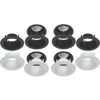 Spa Jenn Fixed Fire Rated LED Downlights White / Silver / Black 8W 900lm 4 Pack (728VJ)
