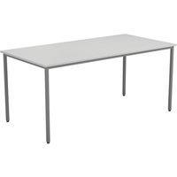 TC Group Rectangular Office Table White/Silver 1200mm x 800mm (729TT)