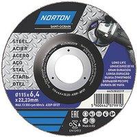 Norton Metal Grinding Discs 115mm (4 1/2") x 22.23mm 5 Pack (730FK)