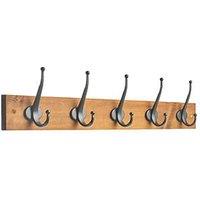 Hardware Solutions 5-Hook Rail Antique 685mm x 70mm (730KK)