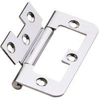 Smith & Locke Polished Chrome Flush Hinges 75mm x 55mm 2 Pack (730TL)
