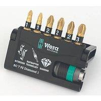 Wera Bit-Check 7 PZ Diamond 1 1/4" Hex Shank PZ Bit Set 7 Pieces (731FU)