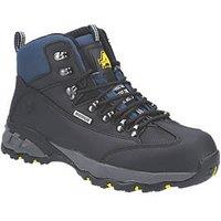Amblers FS161 Size 9 Black/Blue Waterproof Steel Toe Cap Safety Boots (731JV)