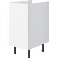 Pragma 1-Door Matt White 400mm x 590mm x 860mm Flat Packed Kitchen Base Unit (731YC)