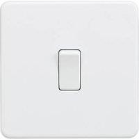 Knightsbridge 10AX 1-Gang 2-Way Light Switch Matt White (732TY)