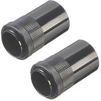 Deta TTE Male Conduit Adaptors 25mm Black 2 Pack (732VT)