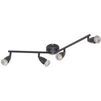 Saxby Amalfi Bar 4-Light Spotlight Matt Black (732VX)