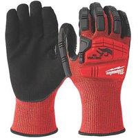 Milwaukee Impact Cut Level 3 Gloves Red/Black Medium (733GC)