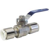Reliance Valves BVAL400210 Push-Fit Full Bore 22mm Ball Valve with Blue/Red Handles (733KJ)
