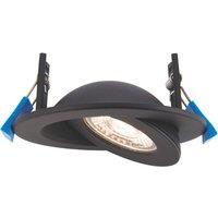 Saxby Shield360 Tilt Fire Rated LED Recessed Downlight Matt Black 8W 800lm (734VX)