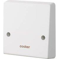 Crabtree Capital 45A Unswitched Cooker Outlet Plate White (7359K)