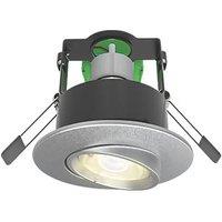 4lite WiZ Connected Adjustable Fire Rated LED Smart Downlight Satin Chrome 4.9W 345lm (735PG)