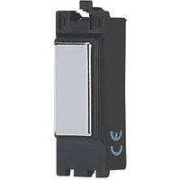 Contactum 1-Module Grid Blanking Plate Polished Chrome (735RV)