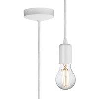 Knightsbridge Contemporary Long Pendant Matt White (735TY)
