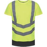 Regatta Pro Short Sleeve Hi-Vis T-Shirt Yellow/Navy Small 38" Chest (736JW)