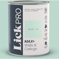 LickPro Max+ 1Ltr Blue 13 Matt Emulsion Paint (737TM)