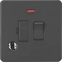 Knightsbridge 13A Switched Fused Spur & Flex Outlet with LED Anthracite (737VF)