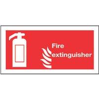 Essentials Non Photoluminescent "Fire Extinguisher" Signs 100mm x 200mm 50 Pack (73802)