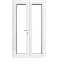 Crystal White Triple-Glazed uPVC French Door Set 2090mm x 1190mm (738JN)