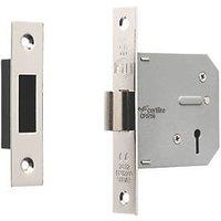 Smith & Locke Fire Rated 3 Lever Chrome Deadlock 76mm Case - 57mm Backset (738PY)