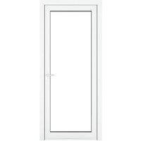 Crystal Fully Glazed 1-Clear Light Right-Handed White uPVC Back Door 2090mm x 920mm (739JK)