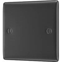 British General Nexus Metal 1-Gang Blanking Plate Matt Black (739PM)