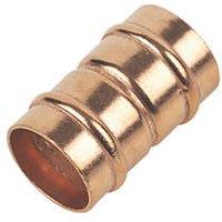 Flomasta Brass Solder Ring Adapting Couplers 22mm x 3/4" 2 Pack (74038)