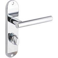 Smith & Locke Asker Fire Rated WC Door Handles Pair Polished Chrome (740HY)