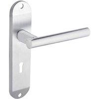 Smith & Locke Asker Fire Rated Lock Lever Door Handles Pair Satin Chrome (740JX)