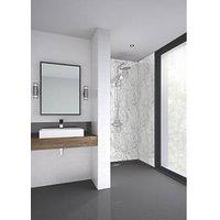 Splashwall Marble Bathroom Wall Panel Matt White 1210mm x 2420mm x 11mm (740KU)