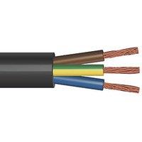 Time 3183Y Black 3-Core 1mm Flexible Cable 25m Drum (741PY)