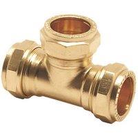 Pegler Brass Compression Equal Tee 10mm (7420G)