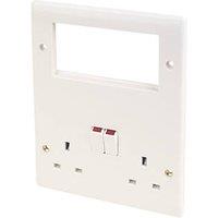 British General 800 Series 13A 2-Gang DP Combination Plate White (7425F)