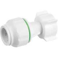 Flomasta Plastic Push-Fit Straight Tap Connectors 22mm x 3/4" 2 Pack (742HY)