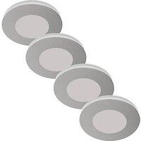Sensio Apex TrioTone Round LED Under Cabinet Lights Steel 6.4W 240-270lm 4 Pack (742PE)