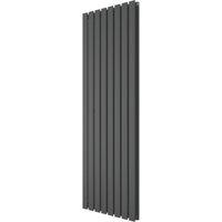 Azur Ilios Duplex 1800mm x 600mm 6178BTU Anthracite Vertical Designer Radiator (742YR)