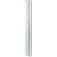 Venus 1800mm x 205mm 2418BTU Matt Chrome Vertical Designer Radiator (7433F)