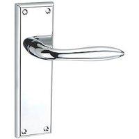 Smith & Locke Blyth Fire Rated Latch Lever Door Handles Pair Polished Chrome (743HY)