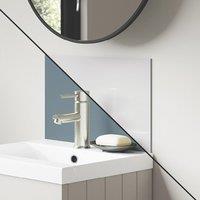 Splashwall Vanity Splashback Gloss Glacier White/Neptune Blue 250mm x 400mm x 4mm (743KU)