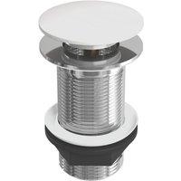 ETAL Unslotted Ceramic Push Button Basin Waste White 70mm (743VN)