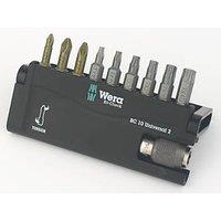 Wera Bit-Check 10 Universal 2 1/4" Hex Shank Mixed Bit Set 10 Pieces (744FW)