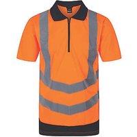 Regatta Pro Hi-Vis Polo Shirt Orange/Navy Large 43" Chest (744JW)