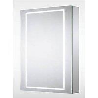 Sensio Sonnet 1-Door Dual Lit Illuminated Cabinet With 3960lm LED Light Silver Effect 500mm x 140mm x 700mm (744PE)