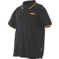 DeWalt Green Bay Polo Shirt Black Large 42-44" Chest (744PT)