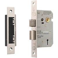 Smith & Locke Fire Rated 3 Lever Polished Chrome Architectural Sash Lock 65mm Case - 44mm Backset (744PY)