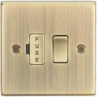 Knightsbridge 13A Switched Fused Spur Antique Brass (744TY)