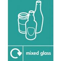 Essentials Mixed Glass Recycling Sign 297mm x 210mm (744YU)