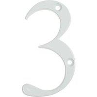 Fab & Fix Door Numeral 3 White 80mm (7457P)